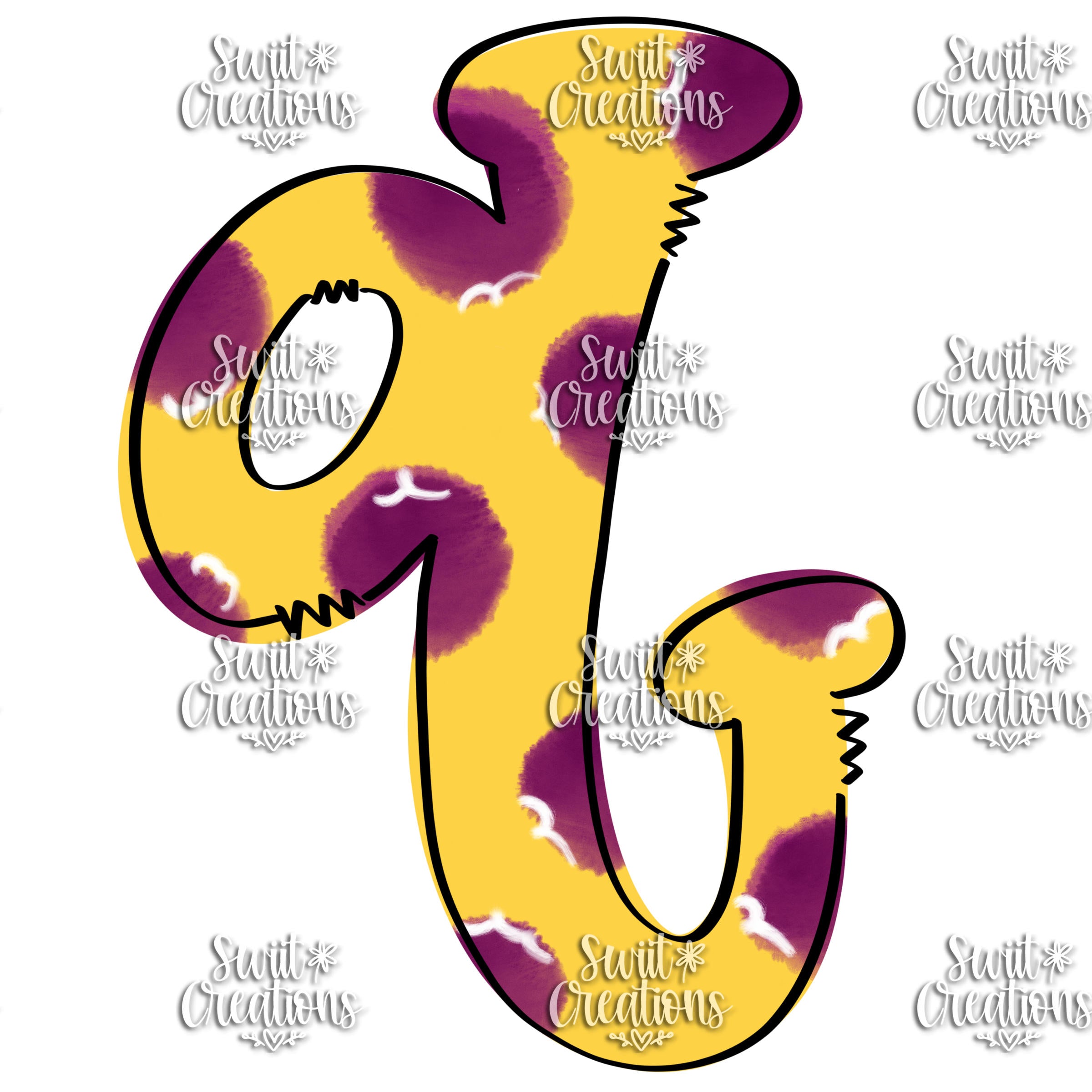 Funky Doodle Font Personalized Tumbler (T083)