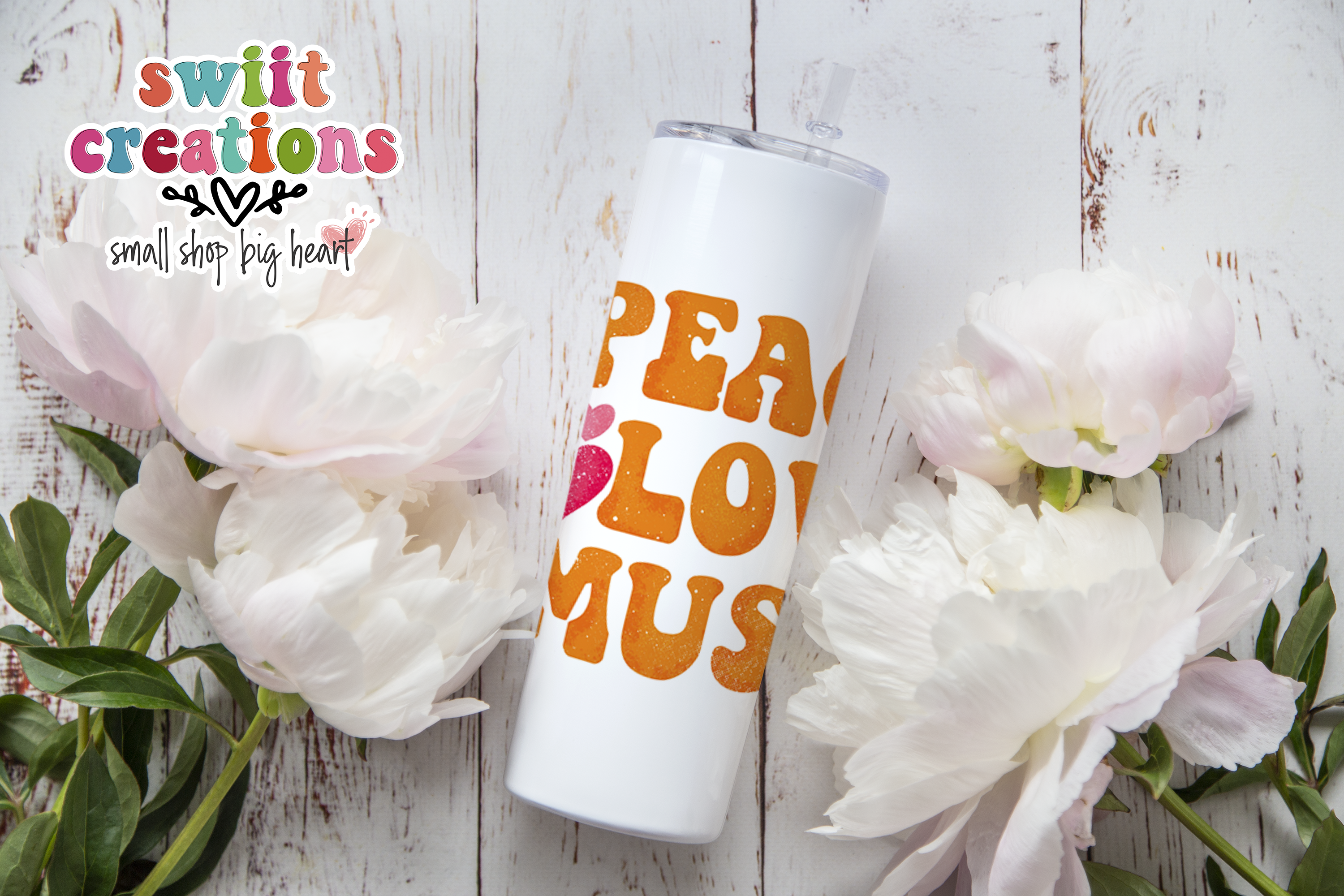 Peace Love Music Tumbler (T189)