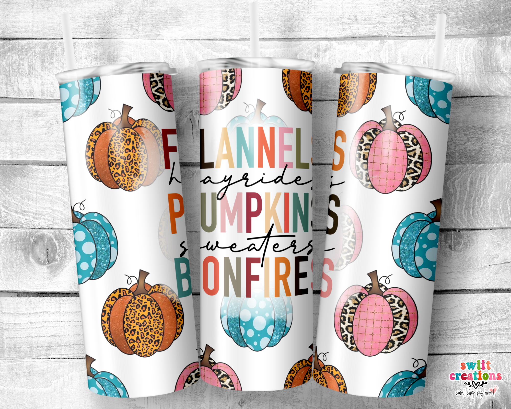 Flannels Pumpkins and Bonfires Tumbler (T326)