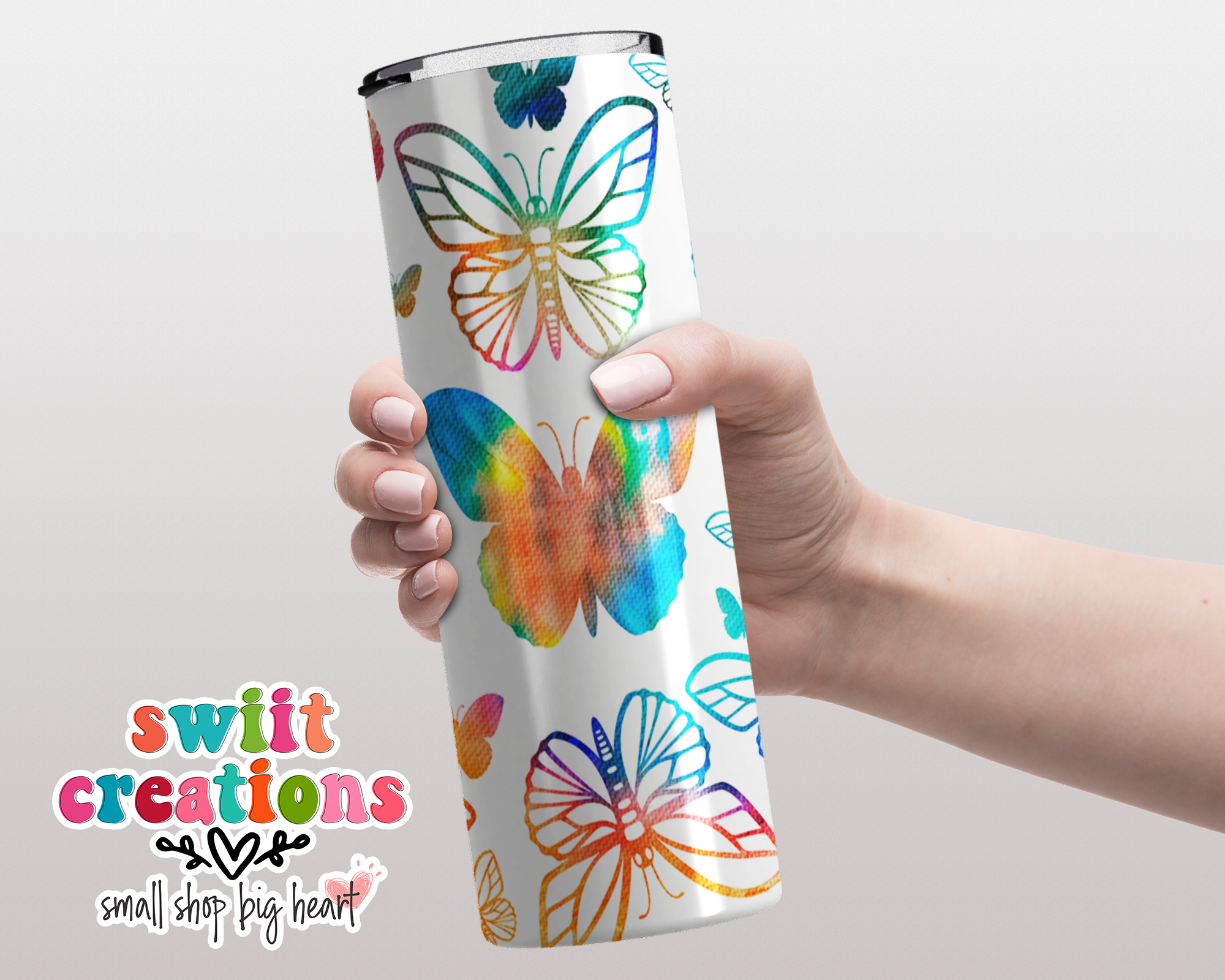 Colorful Butterfly Tumbler (T175)