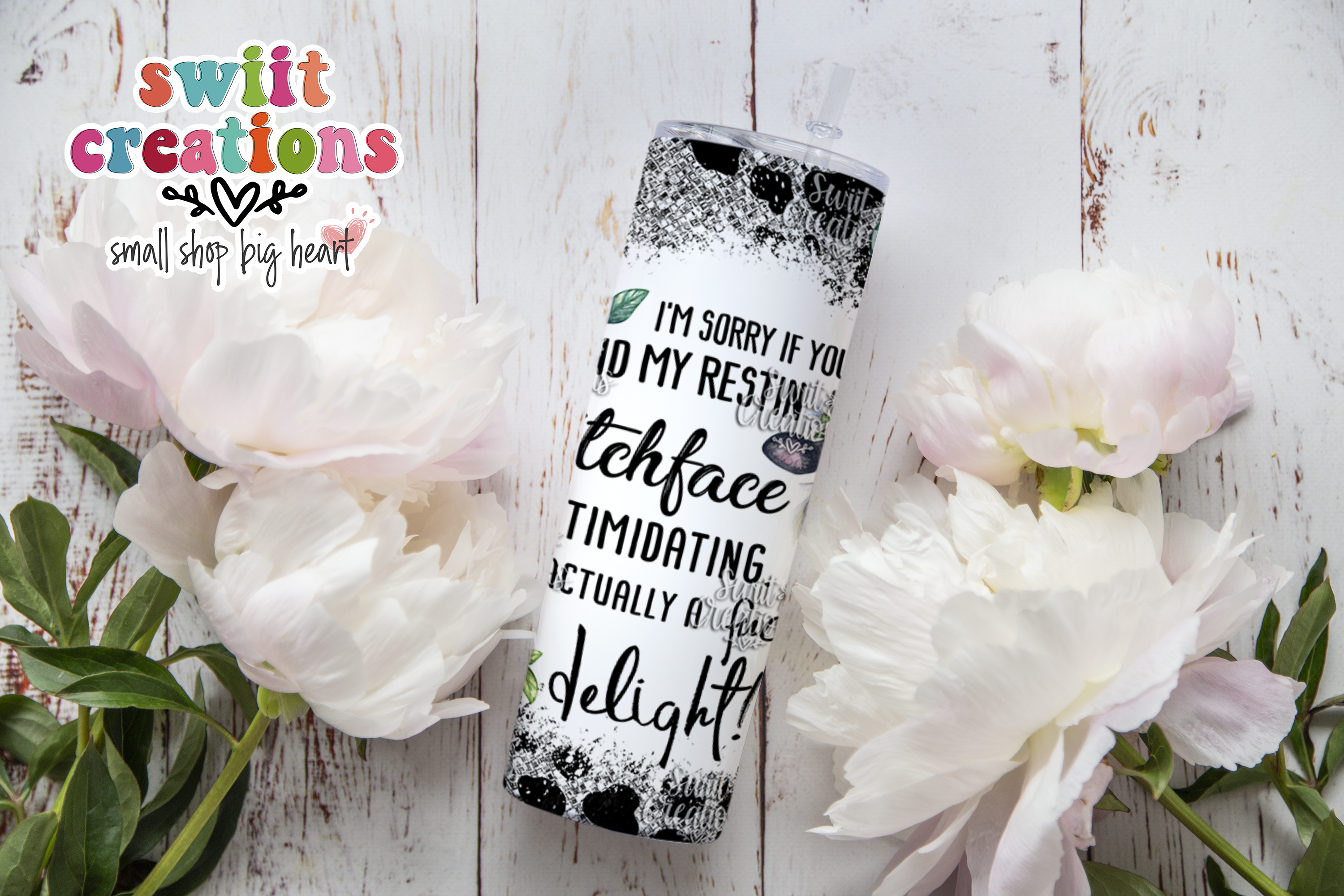 Cow Resting Bitchface Tumbler (T048)