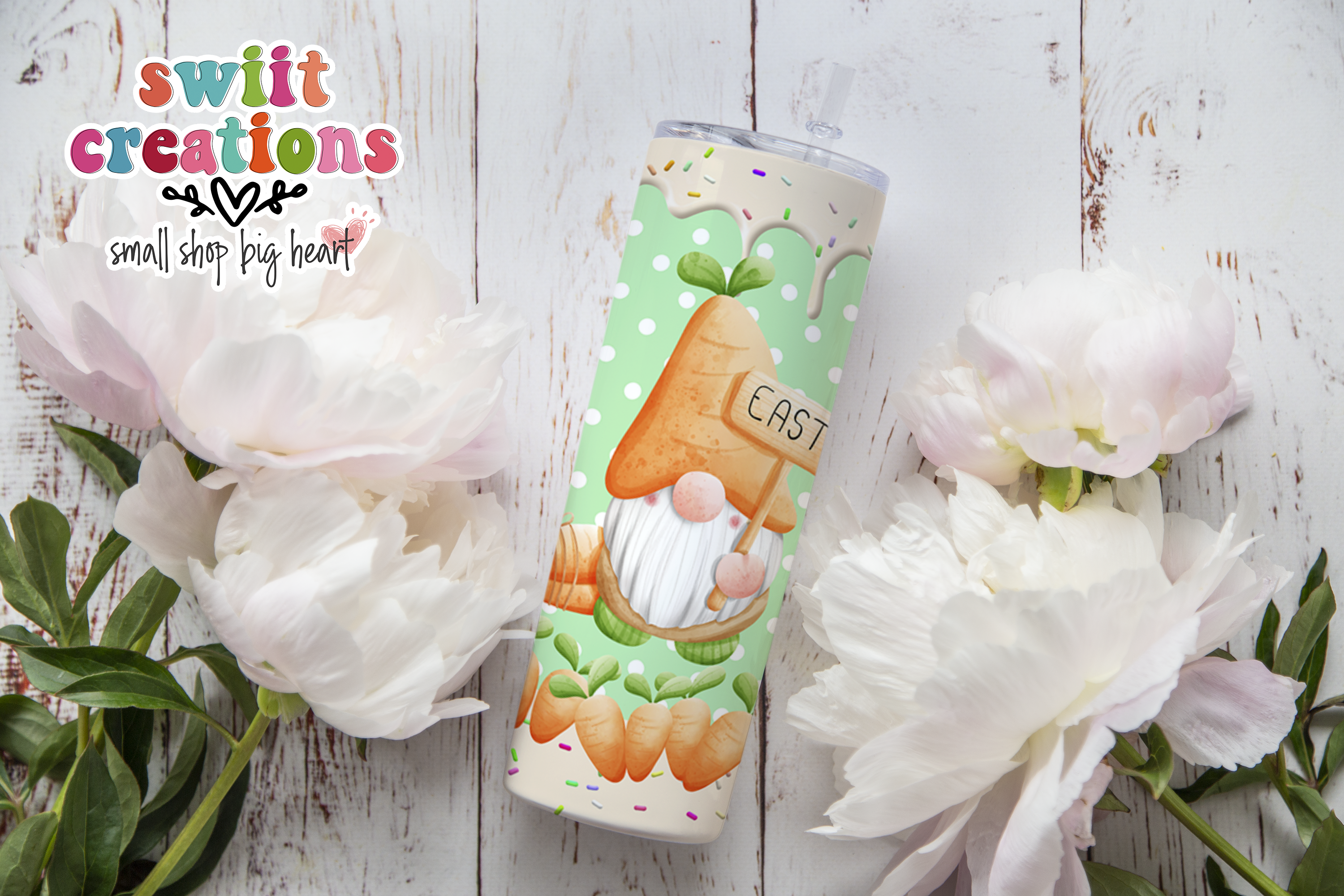 Gnome with Carrots Tumbler (T153)