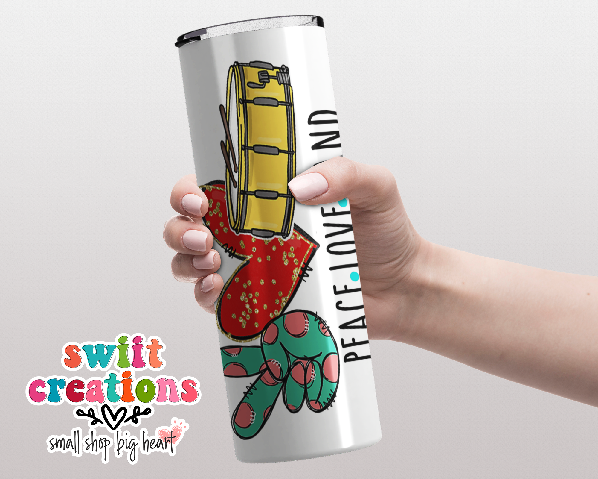 Peace Love Band Tumbler (T268)