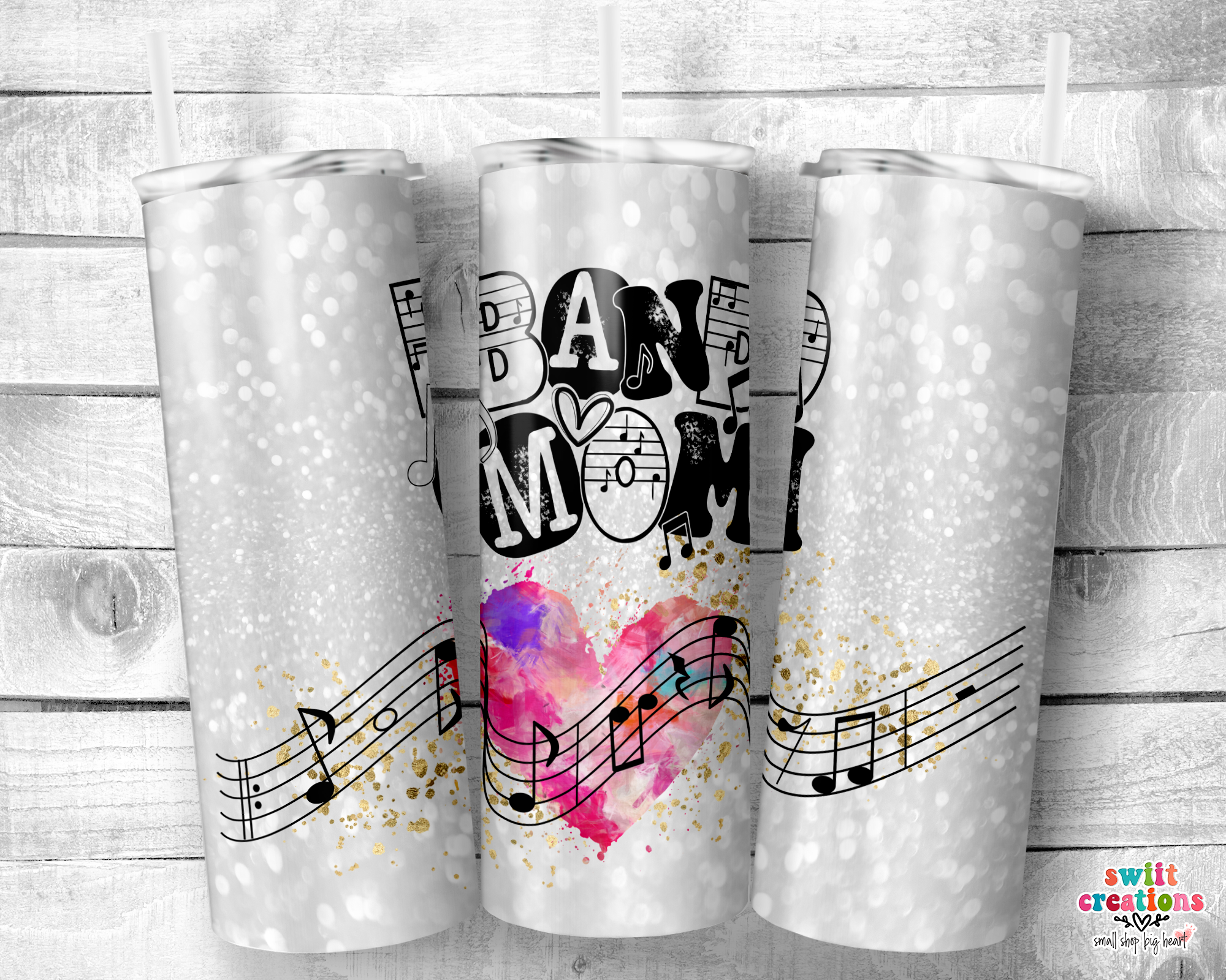 Band Mom Heart Tumbler (T241)