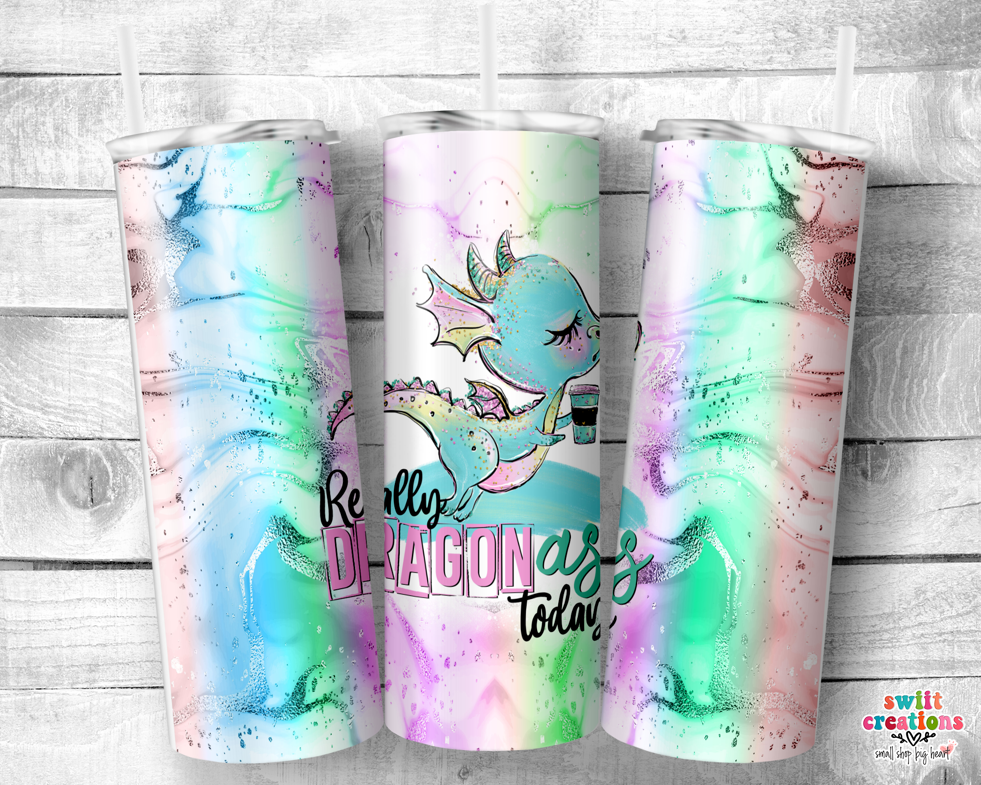 Dragon Ass Glitter Tumbler (T194)