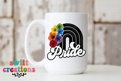 Pride Floral Rainbow Ceramic Coffee Mug - Swiit Creations