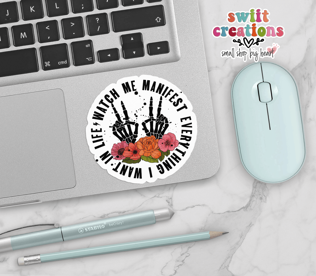Watch Me Manifest Everything I Want In Life Waterproof Sticker SS366 - Swiit Creations