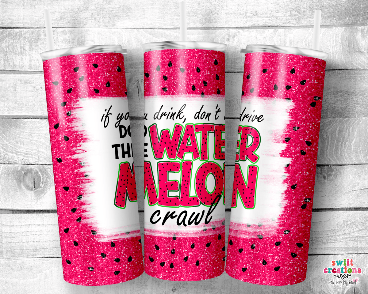 Watermelon Crawl Tumbler (T210) - Swiit Creations