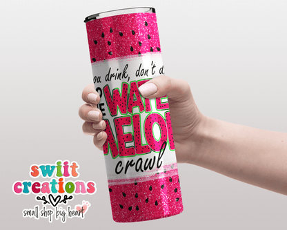 Watermelon Crawl Tumbler (T210) - Swiit Creations